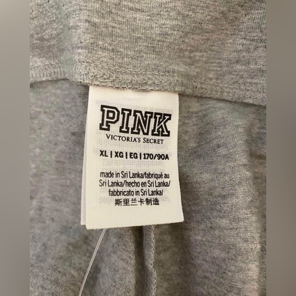 VS PINK HIGH WAIST LEGGINGS GRAY & RAINBOW BLING RHINESTONE LOGO NWT HTF RARE XL - Picture 6 of 8
